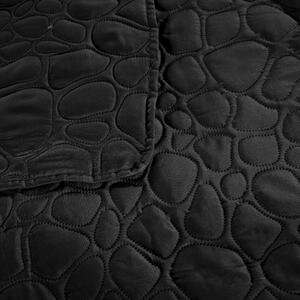 Crni prekrivač za krevet sa uzorkom STONE 220x240 cm