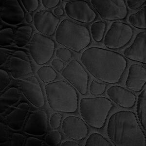 Crni prekrivač za krevet sa uzorkom STONE 200x220 cm