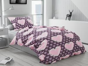 Pamučna posteljina KASUGA ružičasta Dimenzije posteljine: 70 x 90 cm | 140 x 220 cm