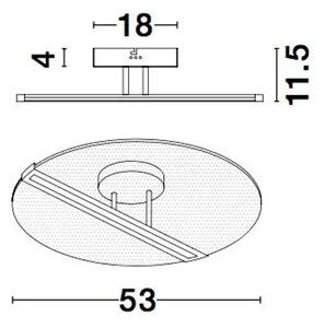 JERTUNA PLAFONSKA SVJETILJKA LED 26W/3000K/1869lm/IP20/ZLATNA NL9545330
