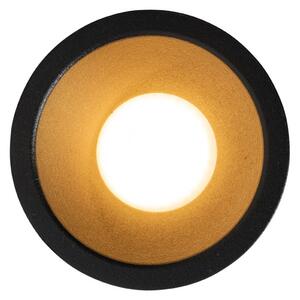Komplet od 6 modernih ugradbenih reflektora crnih sa zlatom GU10 35mm IP44 - Dept