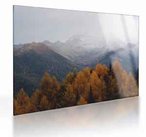 Staklena slika - Pogled na planinske grebene (70x50 cm)
