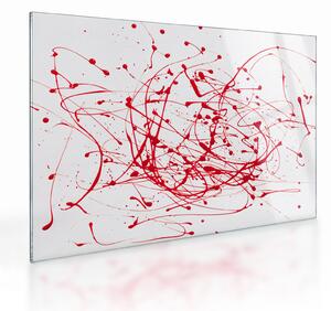 Staklena slika tehnikom drippinga (70x50 cm)