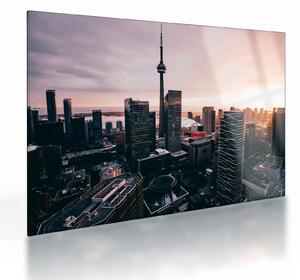 Staklena slika - Pogled na centar grada (70x50 cm)