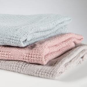 Ružičasta pletena deka za bebe od organskog pamuka 80x80 cm Lil Planet – Roba
