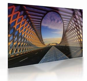Staklena slika moderne arhitekture mosta (70x50 cm)