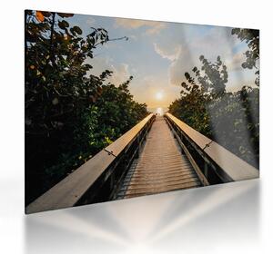 Staklena slika - put do sunca (70x50 cm)
