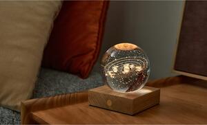 Tamnosmeđa prigušiva stolna svjetiljka sa staklenim sjenilom (visina 12 cm) Amber - Gingko