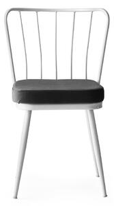 Bijelo-crne metalne blagovaonske stolice u setu 2 kom Yildiz – Kalune Design