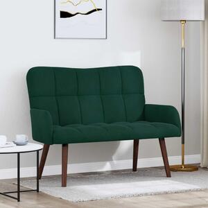 Sofa za dvije osobe Tamnozelena 115 x 61 x 87 cm Baršun - Tamnozelena