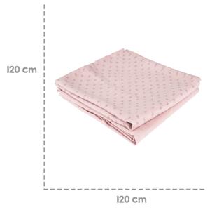 Ružičasta deka za bebe od muslina za zamatanje 120x120 cm Lil Planet – Roba