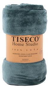 Plavi prekrivač od mikropliša za bračni krevet 180x220 cm Cosy – Tiseco Home Studio