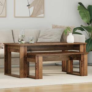 Set stolića za kavu 2 kom. Staro drvo 100 x 50 x 42 cm - Staro drvo