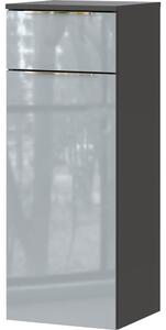 Sivi visok/zidni kupaonski ormarić 36x93 cm Vasio – Germania
