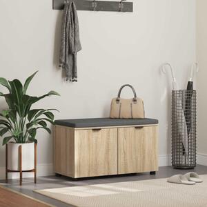 Klupa za hodnik s jastukom Sonoma hrast 80 x 38 x 46 cm - sonoma hrast 80 cm