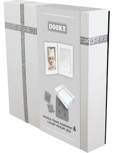 Dooky poklon set Handprint dvostruki okvir i kutija za uspomene - White