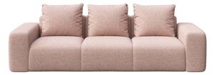 Svijetlo ružičasta sofa od bouclé tkanine 287 cm Feiro – MESONICA