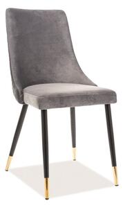 Siva stolica PIANO VELVET