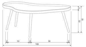 Pomoćni stol 58x100 cm Mae – WOOOD