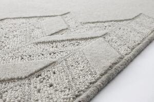 Svijetlo sivi vuneni tepih 133x190 cm Credo – Agnella