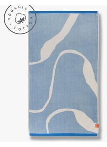 Bijeli/plavi ručnik od organskog pamuka 70x133 cm Nova Arte – Mette Ditmer Denmark