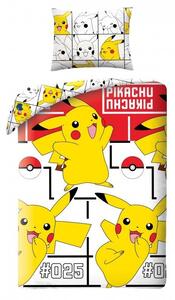 HALANTEX Posteljina Pokémon Pikachu Happy Bavlna, 140/200, 70/90 cm