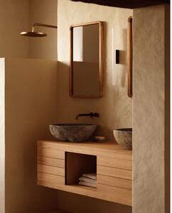 Nizak/zidni ormarić za ispod umivaonika od masivne tikovine u prirodnoj boji 120x40 cm Yenit – Kave Home