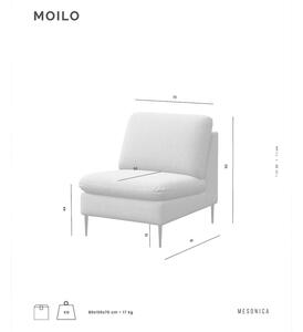 Crna fotelja od bouclé tkanine Moilo – MESONICA