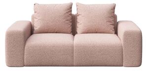 Svijetlo ružičasta sofa od bouclé tkanine 212 cm Feiro – MESONICA