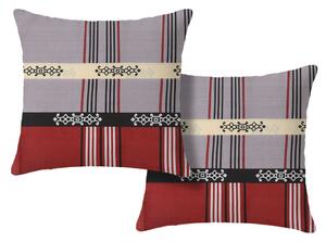Set od 2 kom ukrasnih jastučnica DANIELA 45x45 cm, vinska boja