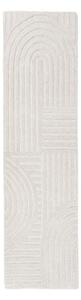 Ručno rađena vunena staza boje slonovače 60x230 cm Zen Garden – Flair Rugs