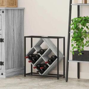 Stalak za vino 16 boca Konstruirano drvo Siva Sonoma - Sivi hrast sonoma
