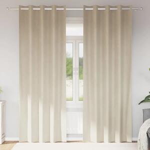 Zavjese 2 kom. Krem 140 x 225 cm Baršun - Krem 140 x 225 cm with eyelets