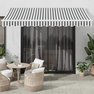 Tenda na uvlačenje antracit-bijela 3 5x2 5 m tkanina i aluminij - Antracit i bijela (bijeli okvir) 3.5 x 2.5 m 1 anthracite and