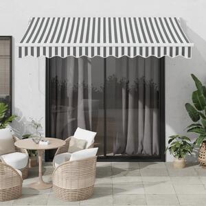 Tenda na uvlačenje antracit i bijela 3x2 5 m tkanina i aluminij - Antracit i bijela (bijeli okvir) 3 x 2.5 m 1 anthracite and wh