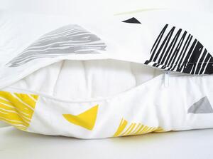 Žuto-bijela posteljina za krevet za jednu osobu od krepa 140x200 cm Top Class – B.E.S