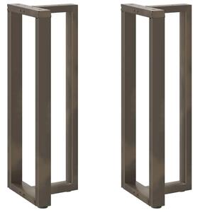Noge za barski stol T-oblika 2 kom Crne 50x35x(110-111) cm Čelik - Prirodna 50 x 35 x (110-111) cm 2 1