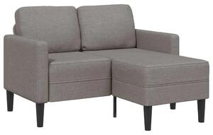 Sofa 2-sjed s ležaljkom u obliku slova L Taupe 125 cm tkanina - Sivo-smeđa Sivo-smeđa