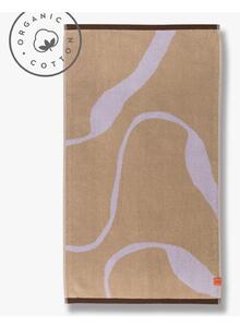 Ručnik od organskog pamuka u boji lavande/svjetlo smeđi 70x133 cm Nova Arte – Mette Ditmer Denmark