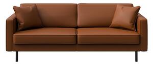 Konjak smeđa kožna sofa 207 cm Kobo – MESONICA