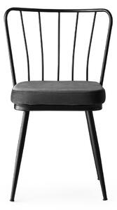 Antracitno sive metalne blagovaonske stolice u setu 2 kom Yildiz – Kalune Design