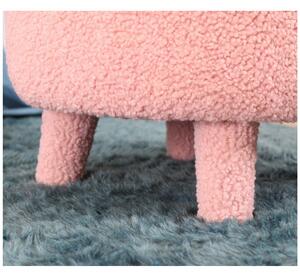 Svijetlo ružičasta dječja fotelja od bouclé tkanine Moouv – Artie