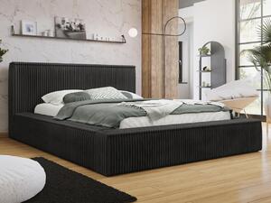 Zondo.hr Bračni krevet 140 cm Gretty S (crna) (s podnicom) (s prostorom za odlaganje). 1104133