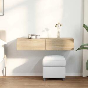Zidna polica s ladicama sonoma hrast 100x36x19 cm izrađeno drvo - sonoma hrast 100 x 36 x 19 cm 1 1