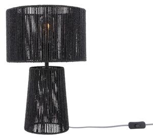 Crna stolna lampa sa sjenilom od papirne špage (visina 47 cm) Forma Pin – Leitmotiv