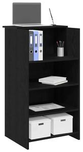 Recepcijski stol crni 55x50x103 5 cm izrađeno drvo - Crna 55 x 50 x 103.5 cm Crna 55 x 50 x 103.5 cm