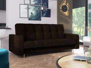 Zondo.hr Sofa na razvlačenje Solvetana (tamnosmeđa) (s prostorom za odlaganje). 1105626