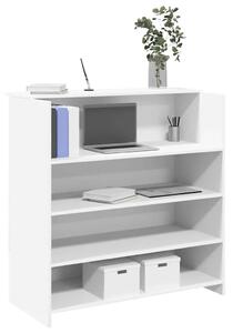 Recepcijski stol Bijeli 100x50x103 5 cm Inženirsko drvo - Bijela 100 x 50 x 103.5 cm Bijela 100 x 50 x 103.5 cm