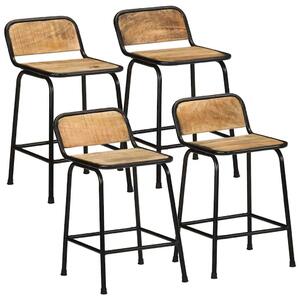Barski stolci 4 kom 46x35 5x70 cm masivnog grubog drva manga - 46 x 35.5 x 70 cm 4 Grubo masivno drvo manga 46 x 35.5 x 70 cm