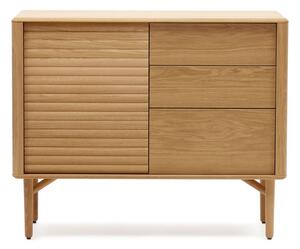 Niska komoda u dekoru hrasta u prirodnoj boji 105x86 cm Lenon – Kave Home